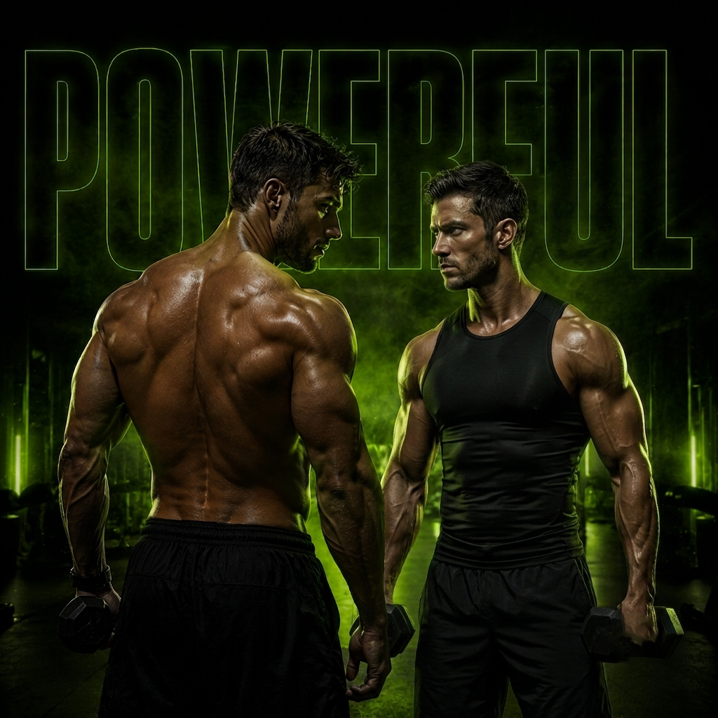 Focused athlete training with battle ropes